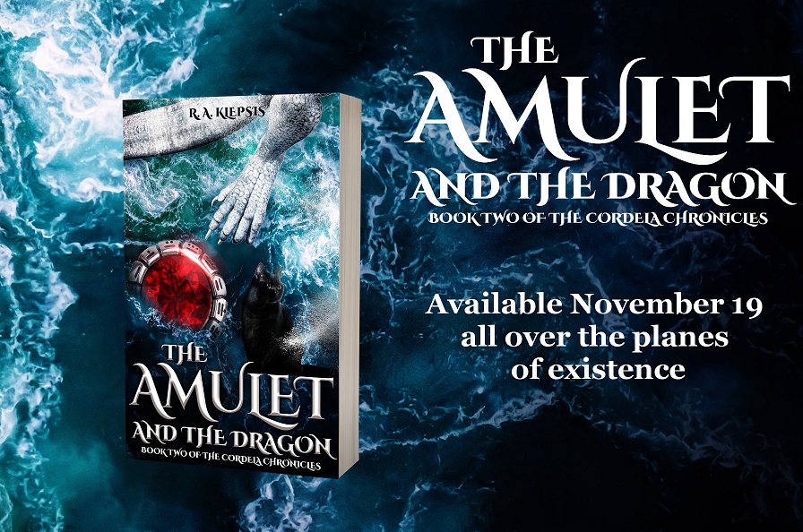 Cover image of The Amulet and the Dragon, available November 19.